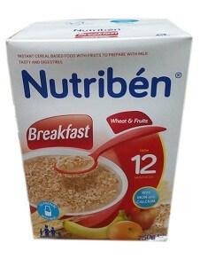 Nutriben Instant Cereal Breakfast Wheat & Fruits 12 Months+ 750g